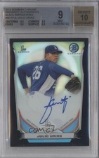 2014 Bowman Prospect Chrome Black Refractor 51/99 Julio Urias BGS 9 Auto 2u8