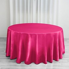 Fuchsia 20" ROUND Satin TABLECLOTH Wedding Party Home Kitchen Tabletop