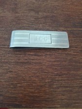 Fermasoldi vintage Tiffany & Co in argento sterling monogrammato "J C G"