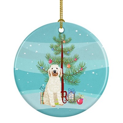 Doodle Cream Christmas Ceramic Ornament WDK3016CO1