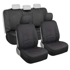 Motor Trend SpillGuard Waterproof Seat Covers Red Stitch Neoprene for SUV Truck