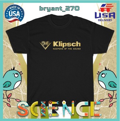 New KLIPSCH Keepers of the sound Logo T-Shirt Men's T-Shirts American T-Shirt