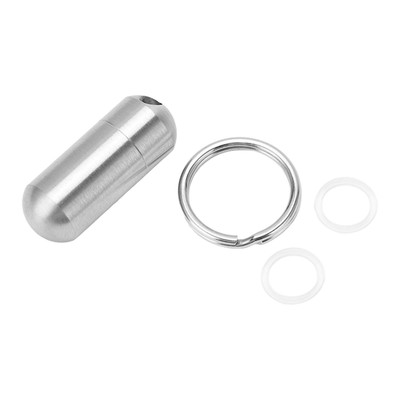 Portable Medicine Bottle Stainless Steel Waterproof Small Capsule Case Storage C