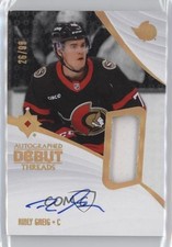 2023-24 Upper Deck Ultimate Collection Debut Threads 26/99 Ridly Greig Auto 0y85