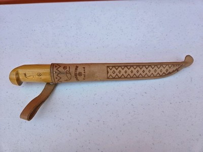 Vintage J. Marttiini Finland Fillet Knife  Hand Ground Stainless -Leather Sheath