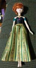 Disney Frozen 10" Singing Anna Doll 2014 First Time In Forever Need Batteries