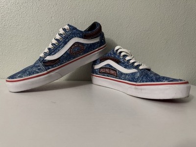 Vans Old Skool Custom  Eagle Fang Karate  Cobra Kai Style Men 7.5/Women 9 