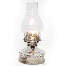 Lehman's Clear Glass Oil Lamp, Nighttime Favorite, #2 Burner and 7/8 inch Wick