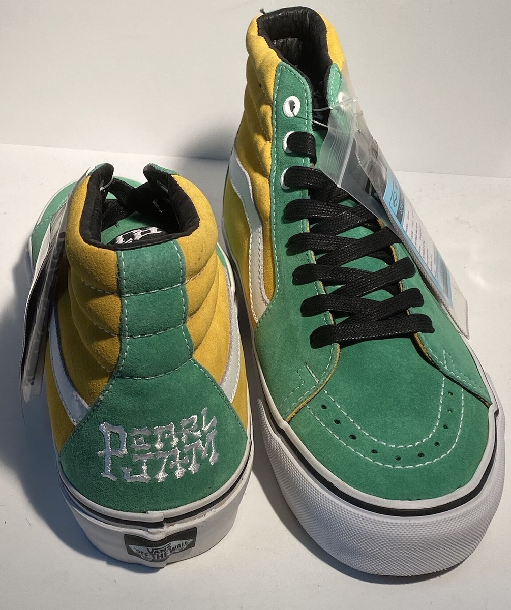 Pearl Jam x VANS SK8-HI (Green/Yellow) Size US Mens 9