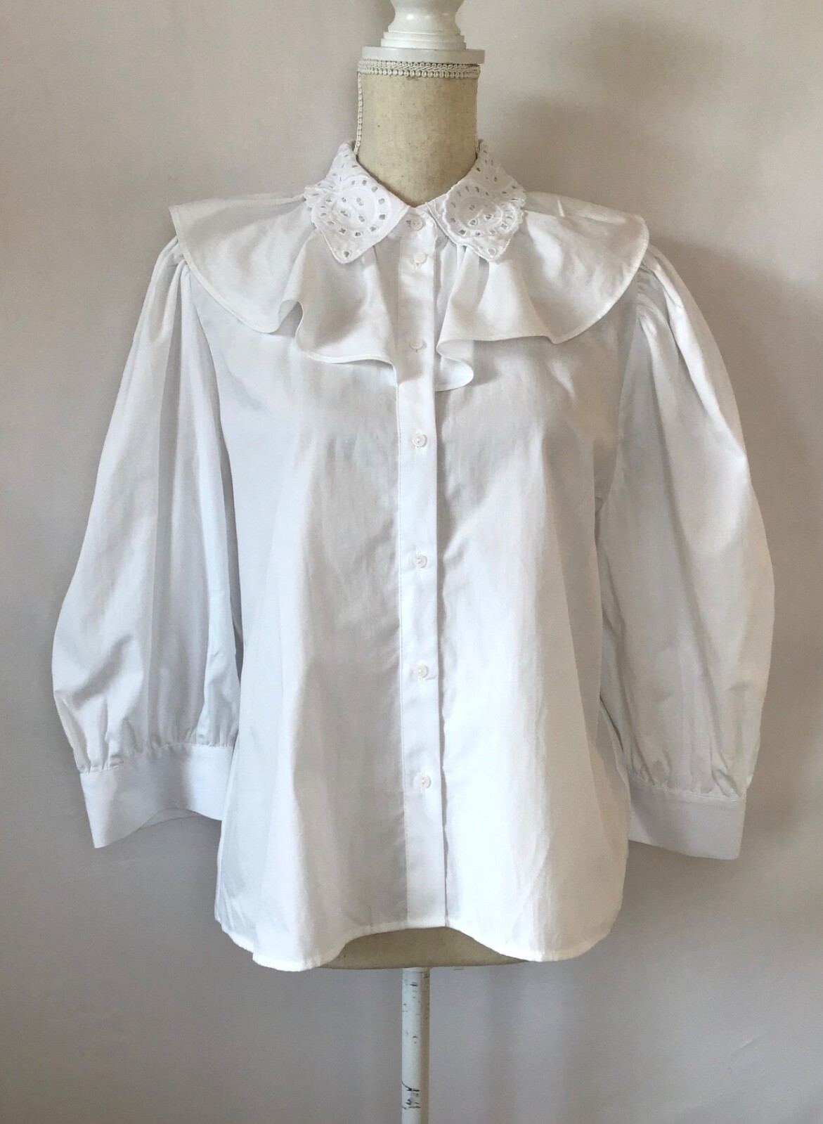 Zara Ruffle Blouse Shirt Top Gem