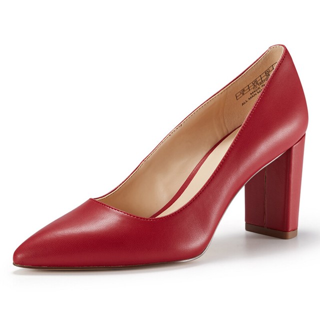 pointed closed toe block heels