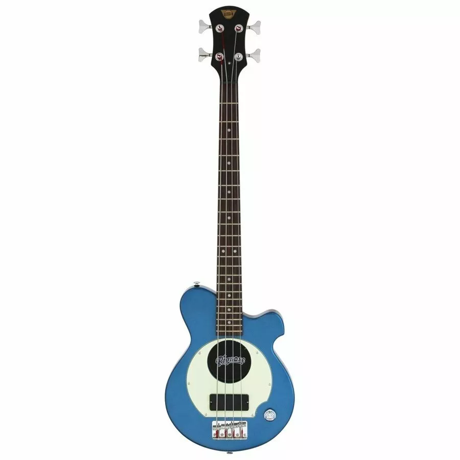 Pignose PGB-200 Metallic Blue Mini Electric Bass Guitar Built-in