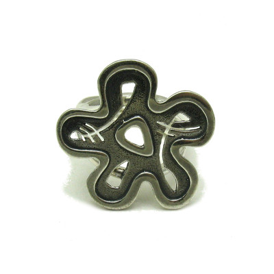 Sterling Silver Ring Solid 925 Flower Adjustable Size Perfect Quality Handmade