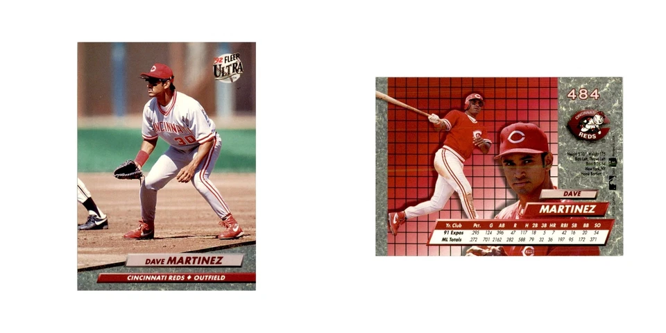 1992 Fleer Ultra Dave Martinez Baseball Cards #484 - Image 3 of 3