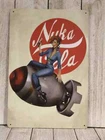 Nuka Cola Tin Sign Poster Vintage Rustic Look Fallout Video Game Gamer Art Decor