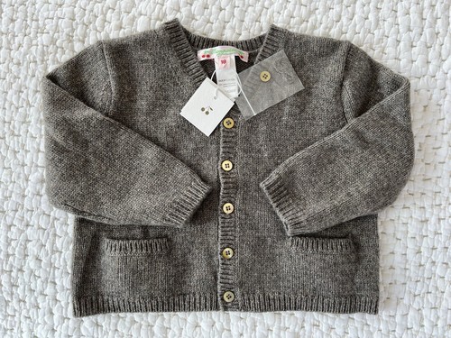 Bonpoint *NWT* Baby Cashmere Cardigan Taupe 18M