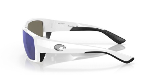 Costa Del Mar Tuna Alley Unisex Sunglasses White/Polarized Blue Mirror 580G 62mm - Picture 3 of 11