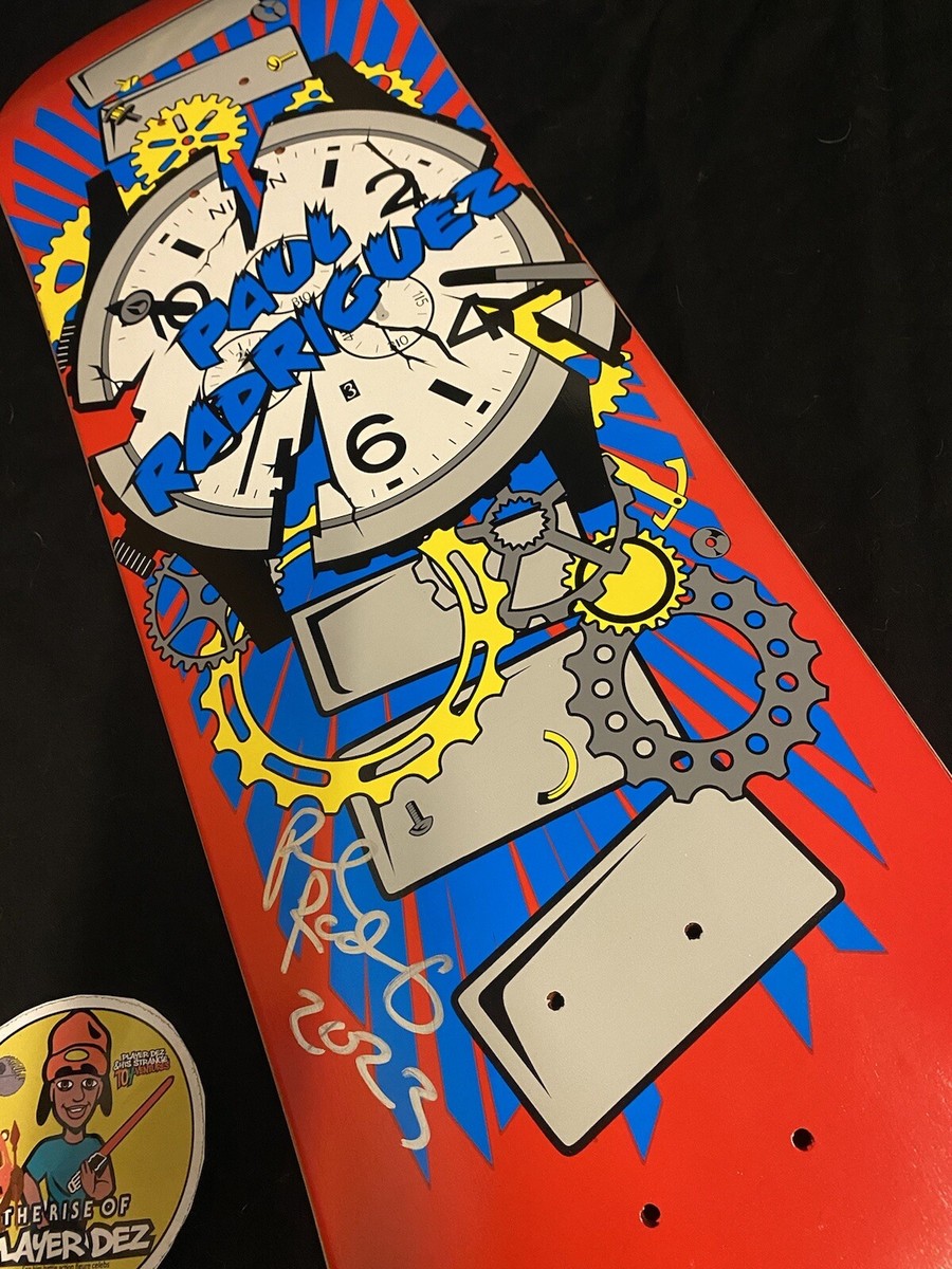 RARE SIGNED Paul Rodriguez Primitive Red Nixon Skateboard Deck