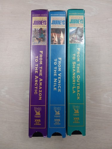 3x Readers Digest Incredible Journeys Around The World VHS Amazon Venice Nile - Picture 3 of 6