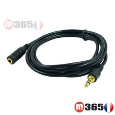 CORDON CABLE AUDIO STEREO JACK 3.5MM MÂLE vers FEMELLE câble audio tva