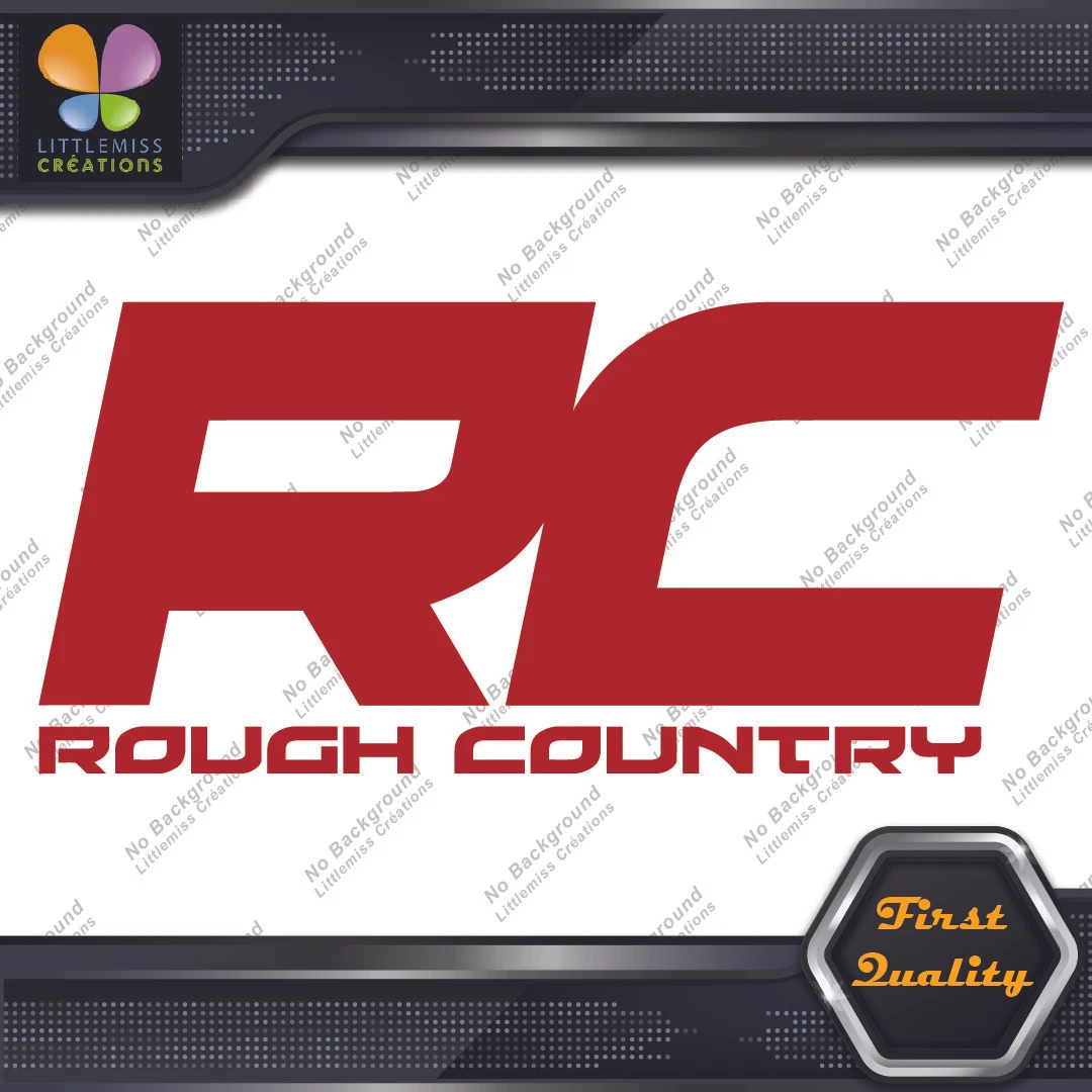 Compatible with Rough Country Square Logo Trucks Lift Kits Vinyl Decals Stickers