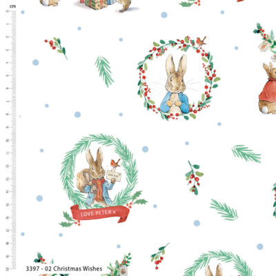 The Joy of Giving Peter Rabbit 100 % Baumwollstoff 112 cm/44 Zoll breit