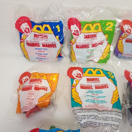 SEALED McDonald's 1996 Marvel Super Hero Toys - Complete Set of 8 New Hulk Thing - Picture 3 of 10