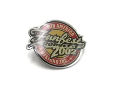 2002 Mid America Design Funfest Pin Corvette Cars Silver Tone