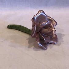 Small 5 Handmade Ceramic Rose With Glossy Glaze