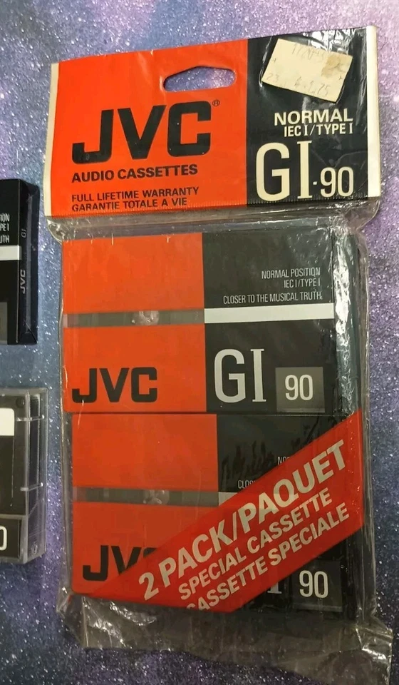 Lote de 4 JVC GI 90 Audio Cassette Cinta en Blanco Posición Normal Japón Tipo I Foto 4 de 4