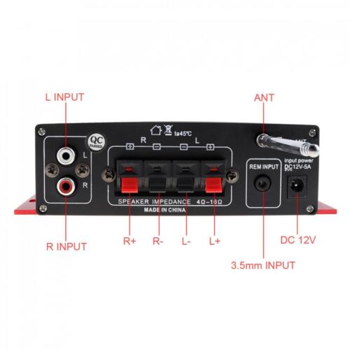 2 Channel HiFi FM Radio Stereo Player Support USB with Remote Control US - Picture 5 of 12