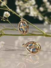 boucles d'oreilles anciennes dormeuses or 18k