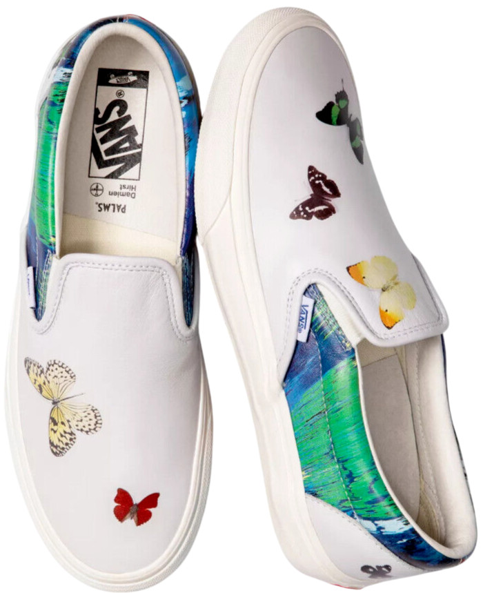 Size 9 - Vans Classic Slip-On VLT LX Damien Hirst Butterfly Men's Skate Shoes
