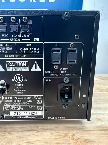Denon AVR 2308CI 7.1 Channel 700W Receiver - Fully Tested & Working, Great Cond. - Picture 7 of 7