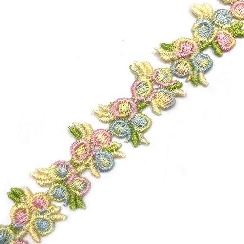 10yards Rose Trim Embroidered Floral Ribbon Appliques for Wedding Cloth Decor - Picture 15 of 26
