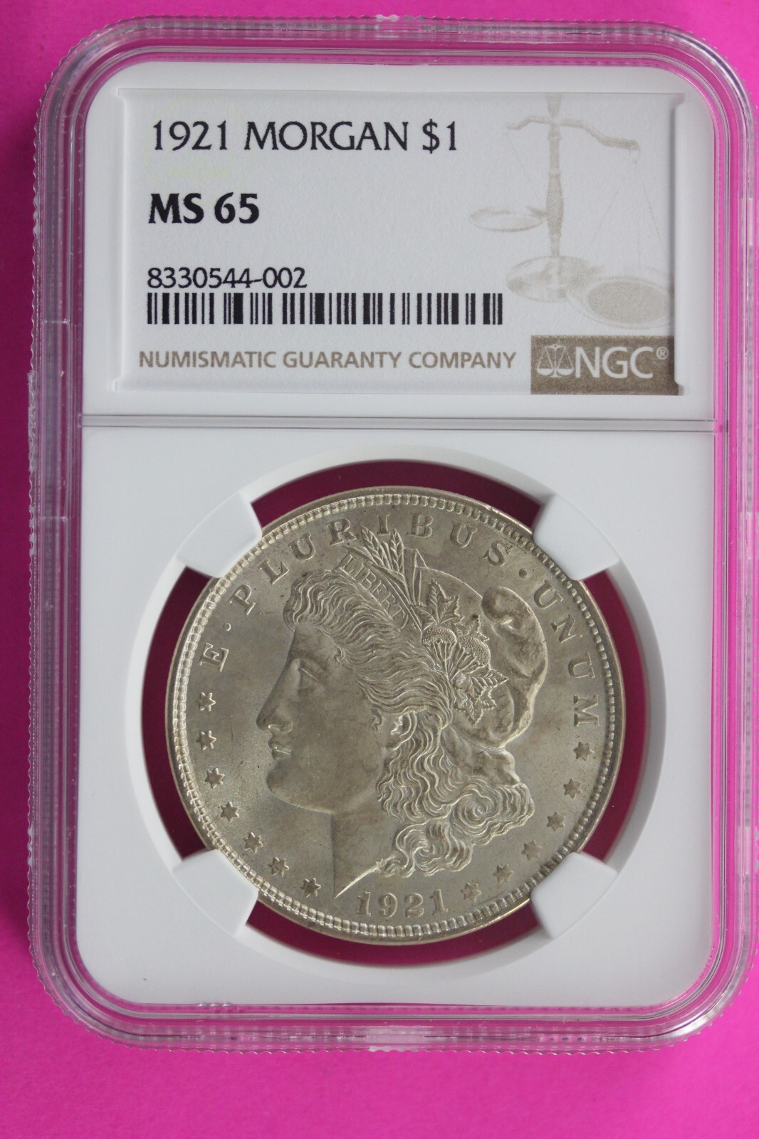 1921 P MS 65 Liberty Morgan Silver Dollar NGC Graded Certified Authentic 151