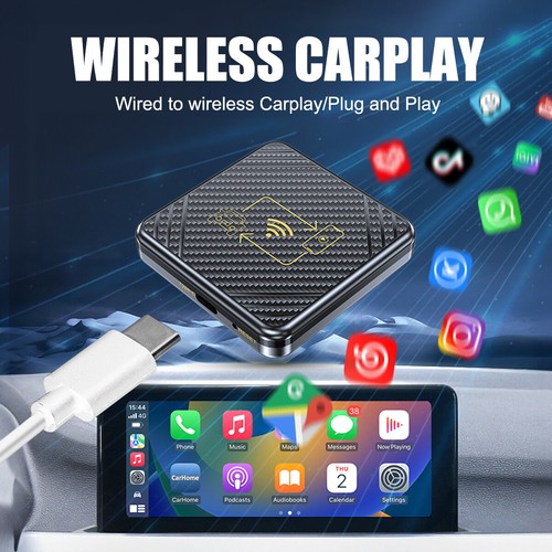 Wireless CarPlay & Android Auto Adapter AI Box Connect Voice Control Plug & Play - Picture 6 of 17