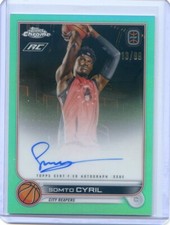 2022-23 Topps Chrome OTE SOMTO CYRIL RC ROOKIE #CA-SC2 AQUA REFRACTOR AUTO /99