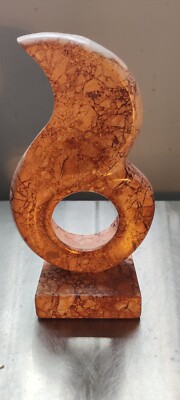 Vintage Leonardo Nierman Style Hand Carved Flame Sculpture Handmade in Mexico