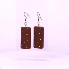 Cosmic Brownie Earrings Fun Food Jewelry Cute Dessert Earrings Unique Handmade 