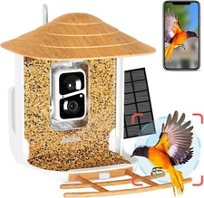 Smart Bird Watch Camera/feeder Solar HD AutoCapture Video Motion Detection Wirel