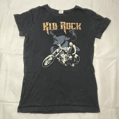 Kid Rock Shirt I'm Still Having a Good Time Slim Fit Womens Tee Black Size XS