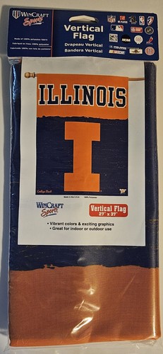 University of Illinois Fighting Illini Retro 27" x 37" Banner Flag Wincraft - Picture 2 of 2
