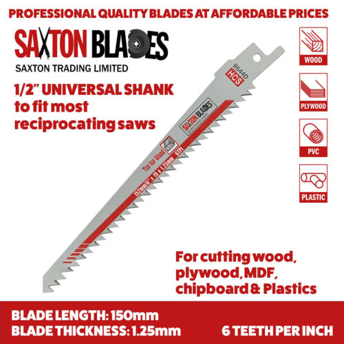 Saxton Reciprocating Saw Blades Wood Metal Demolition Fits Bosch Dewalt Makita - Picture 11 of 43
