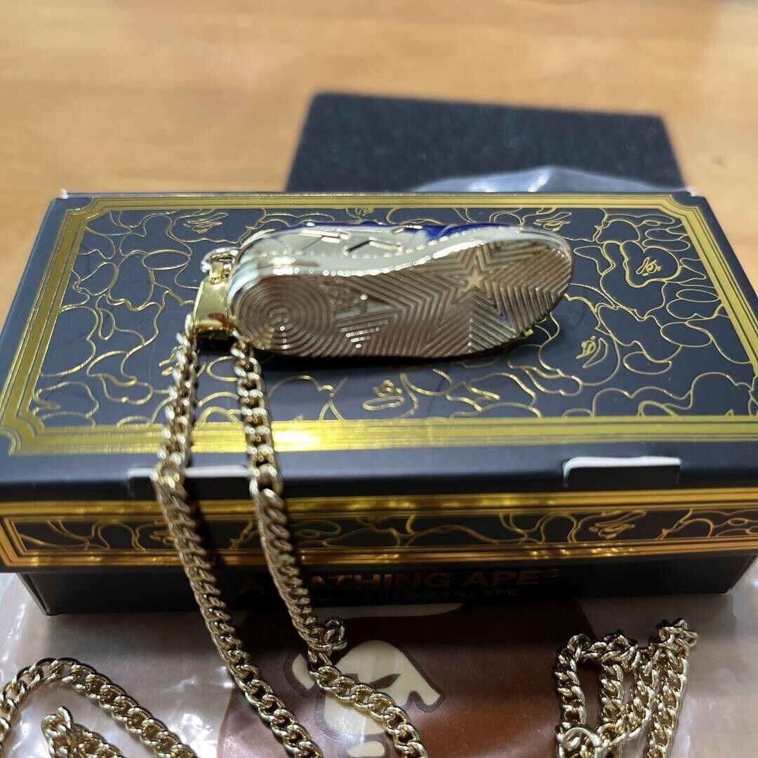 A BATHING APE BAPE BAPESTA Sneaker NecklaceGold Limited Not A BATHING APE BAPE BAPESTA Sneaker NecklaceGold Limited Not
