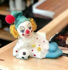 1980's Porcelain Bowling Clown Figurine by Action Industries vtg