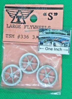 Triangle Scale Models S scale #336 Flywheel Castings (pkg. 3) - Details Below