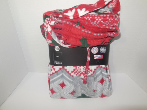 Holiday Unisex Nebraska Sleep Top Pants Set NCAA Printed Fleece S/M Cornhuskers  - Bild 2 von 2