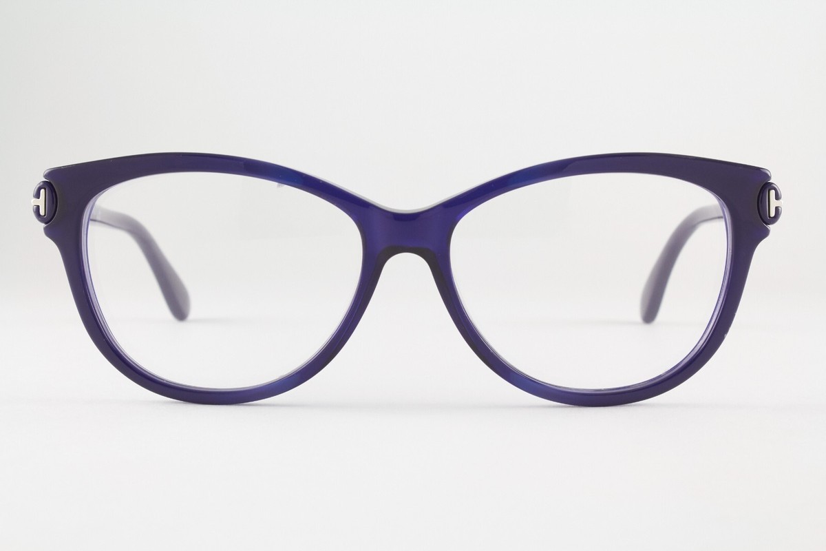 Authentic Tom Ford TF5287 092 55mm Navy Blue Marble Cat Eye Frames