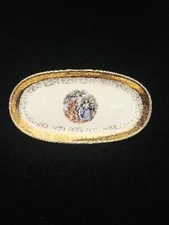 Crest O Gold Sabin Vintage Dish small dish 9" x 5" Victorian Couple